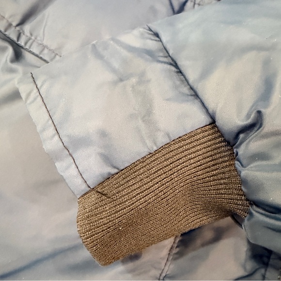 Vintage Miller Outerwear Ski Jacket Goose Down FauxFur Blue Quilted Puffer Sz 42 - Picture 14 of 15